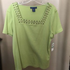 Karen Scott 'Bright Willow' Box Neck Top